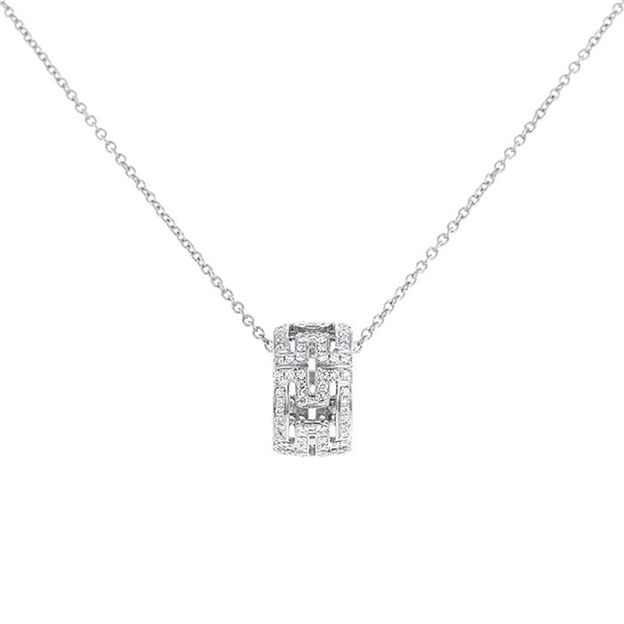 LUXEIFY PARENTESI NECKLACE SILVER DIAMOND