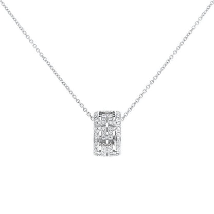 LUXEIFY PARENTESI NECKLACE SILVER DIAMOND