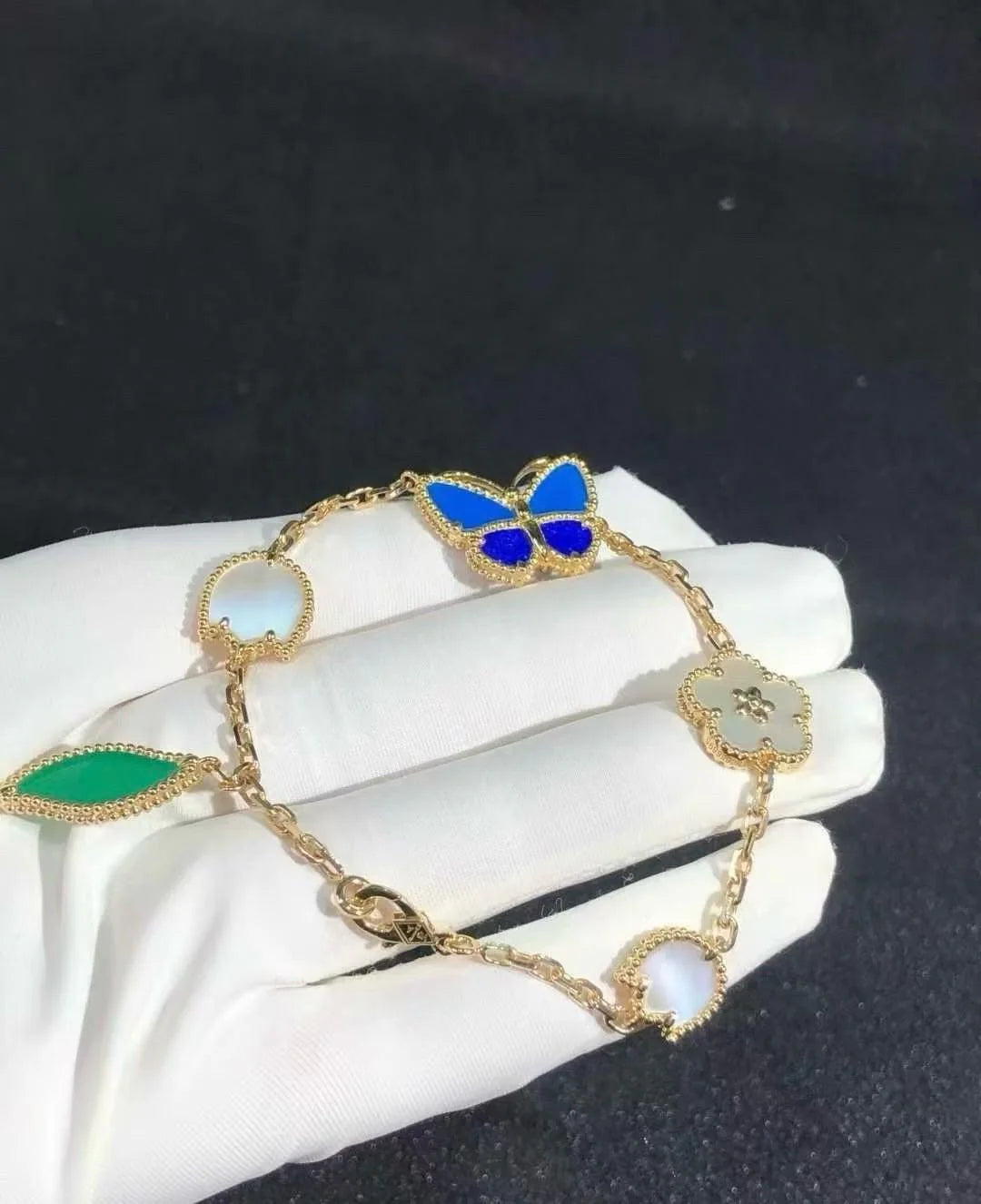 2026 New Arrival LUCKY SPRING CLOVER 5 MOTIF BRACELET&NECKLACE&RING SET