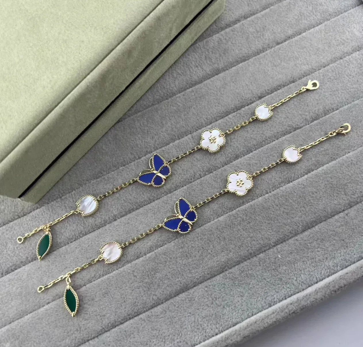 2026 New Arrival LUCKY SPRING CLOVER 5 MOTIF BRACELET&NECKLACE&RING SET