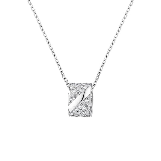 LUXEIFY LIENS EVIDENCE DIAMOND PAVED NECKLACE