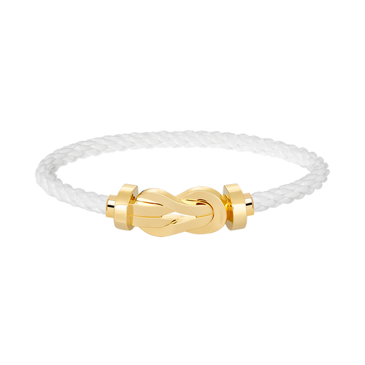 LUXEIFY CHANCE LARGE 8 FIGURE BUCKLE NO DIAMOND BRACELET GOLD
