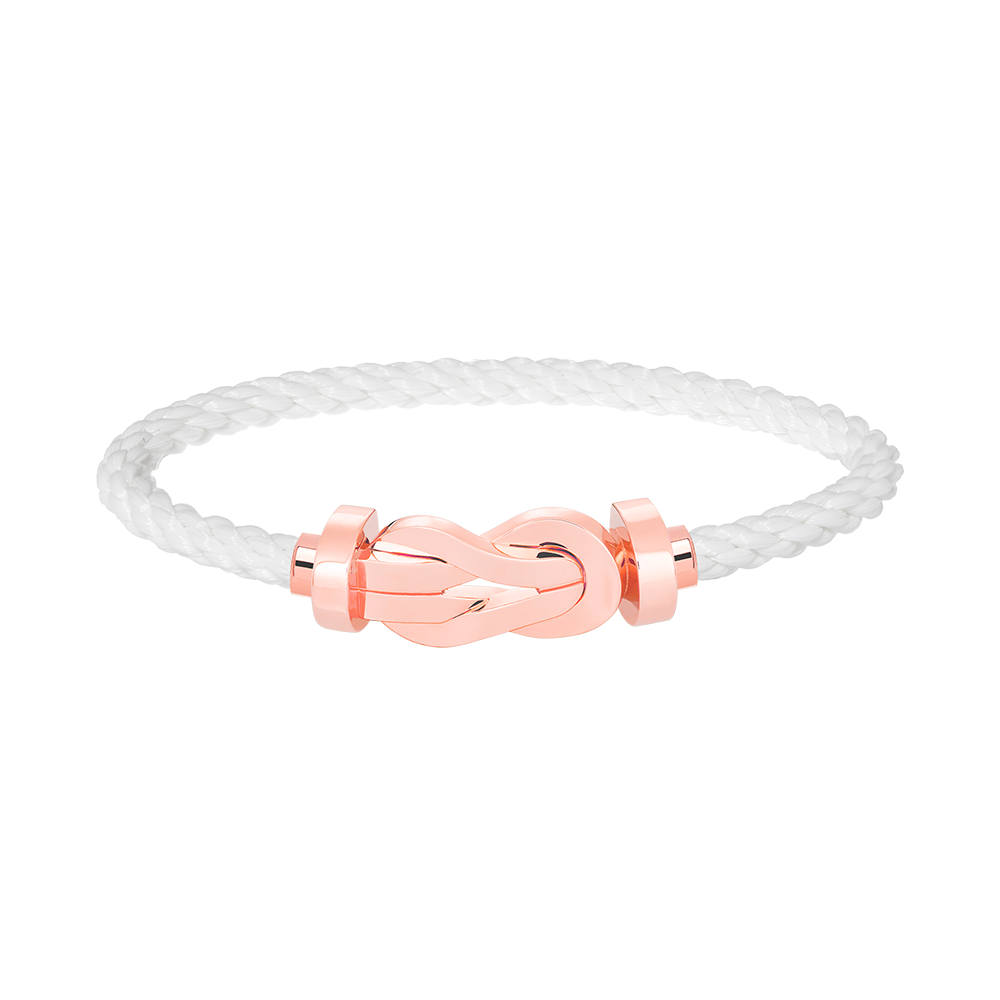 LUXEIFY CHANCE LARGE 8 FIGURE BUCKLE NO DIAMOND BRACELET ROSE GOLD