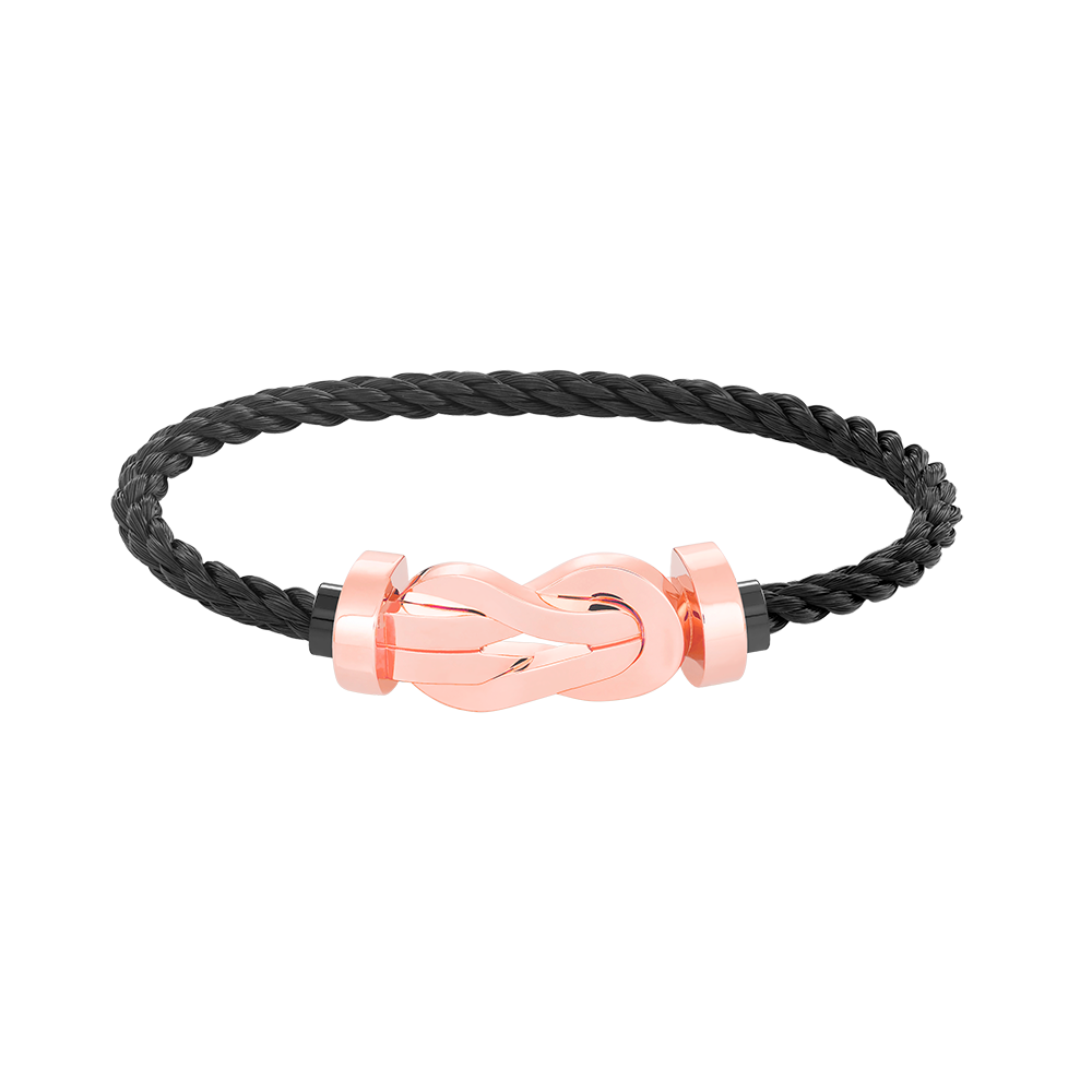 LUXEIFY CHANCE LARGE 8 FIGURE BUCKLE NO DIAMOND BRACELET ROSE GOLD