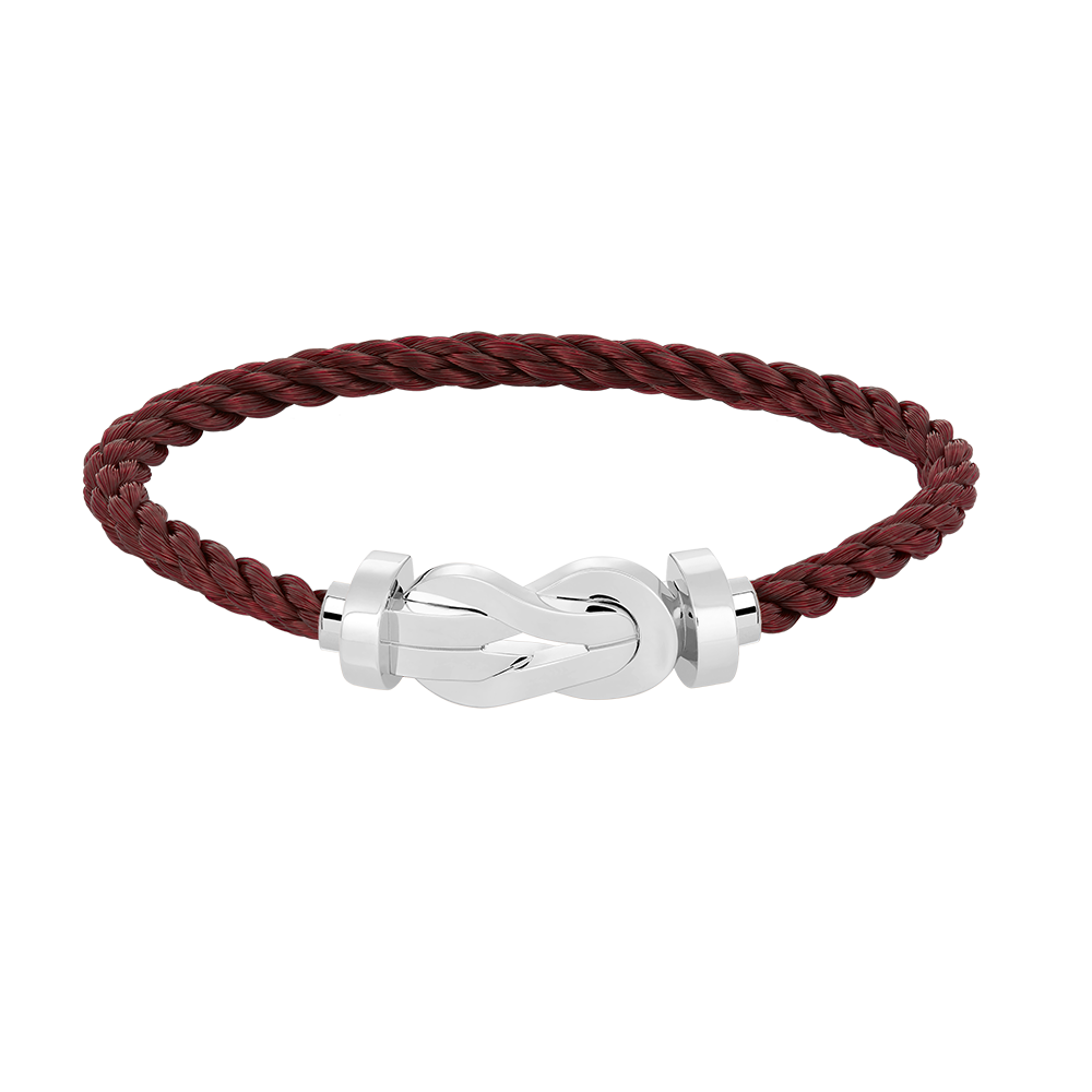 LUXEIFY CHANCE LARGE 8 FIGURE BUCKLE NO DIAMOND BRACELET SILVER