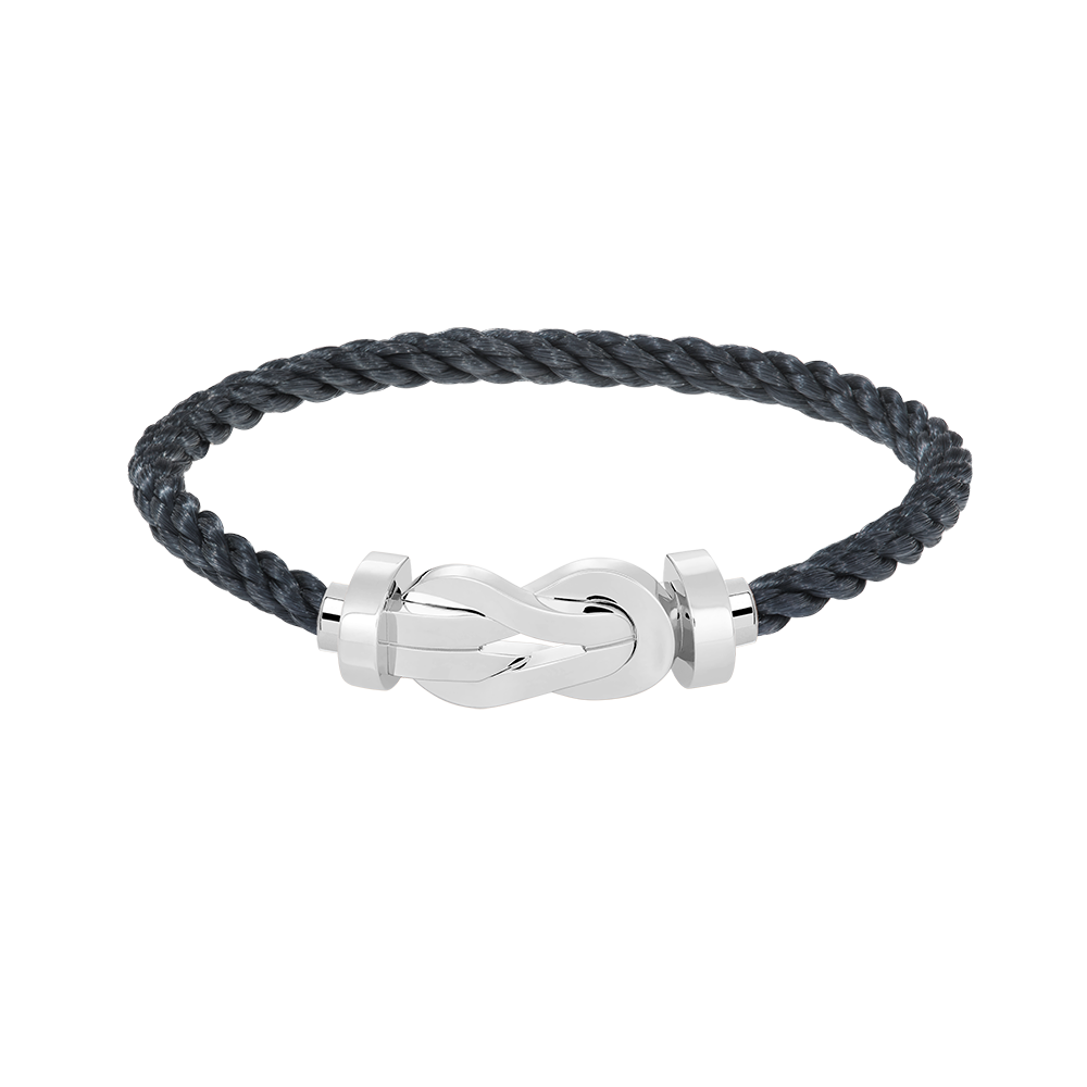 LUXEIFY CHANCE LARGE 8 FIGURE BUCKLE NO DIAMOND BRACELET SILVER