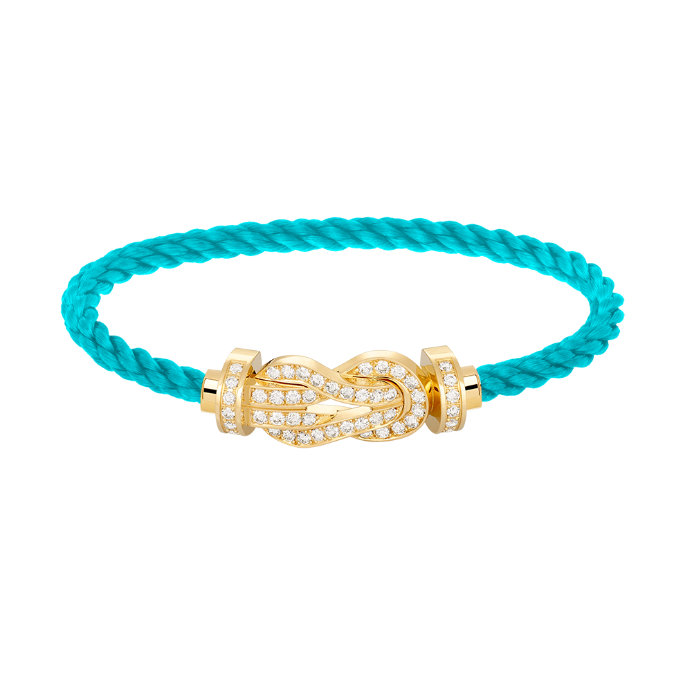LUXEIFY CHANCE LARGE 8 FIGURE BUCKLE FULLDIAMOND BRACELET GOLD