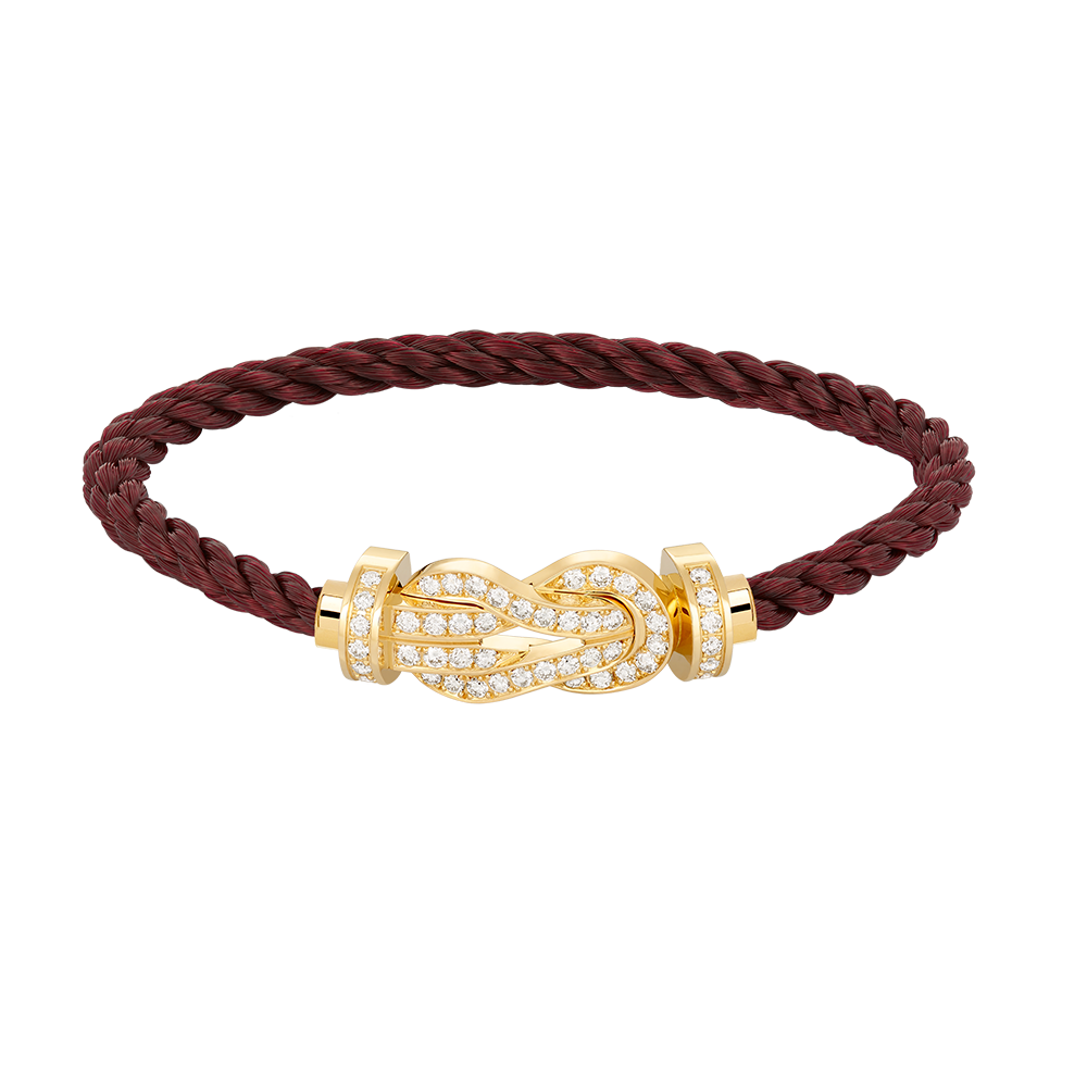 LUXEIFY CHANCE LARGE 8 FIGURE BUCKLE FULLDIAMOND BRACELET GOLD