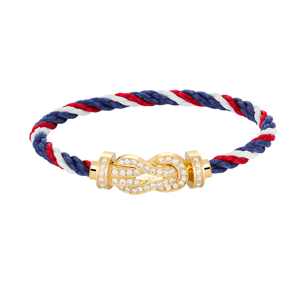 LUXEIFY CHANCE LARGE 8 FIGURE BUCKLE FULLDIAMOND BRACELET GOLD