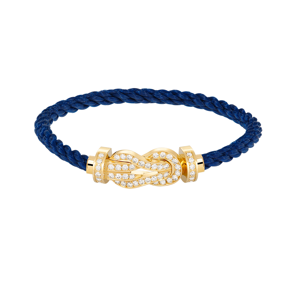 LUXEIFY CHANCE LARGE 8 FIGURE BUCKLE FULLDIAMOND BRACELET GOLD