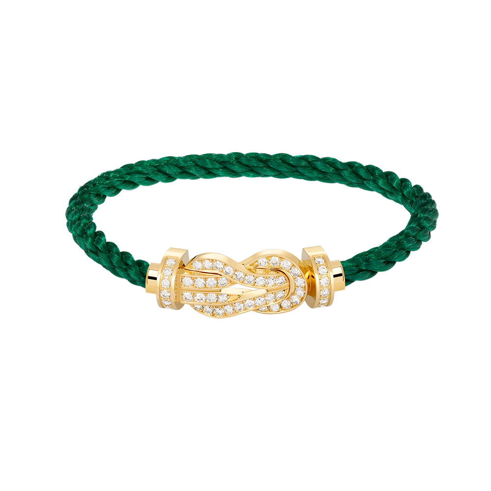 LUXEIFY CHANCE LARGE 8 FIGURE BUCKLE FULLDIAMOND BRACELET GOLD