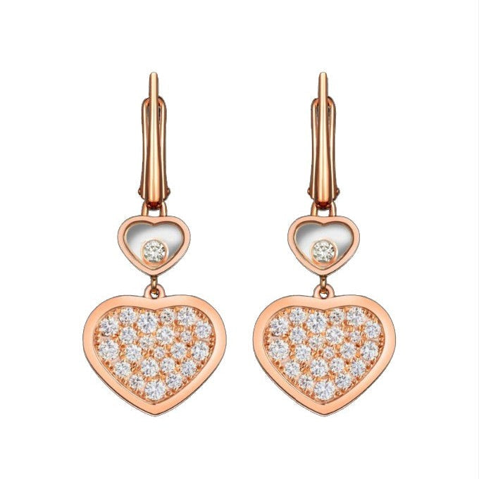 LUXEIFY HAPPY HEART EARRINGS FULL DIAMOND