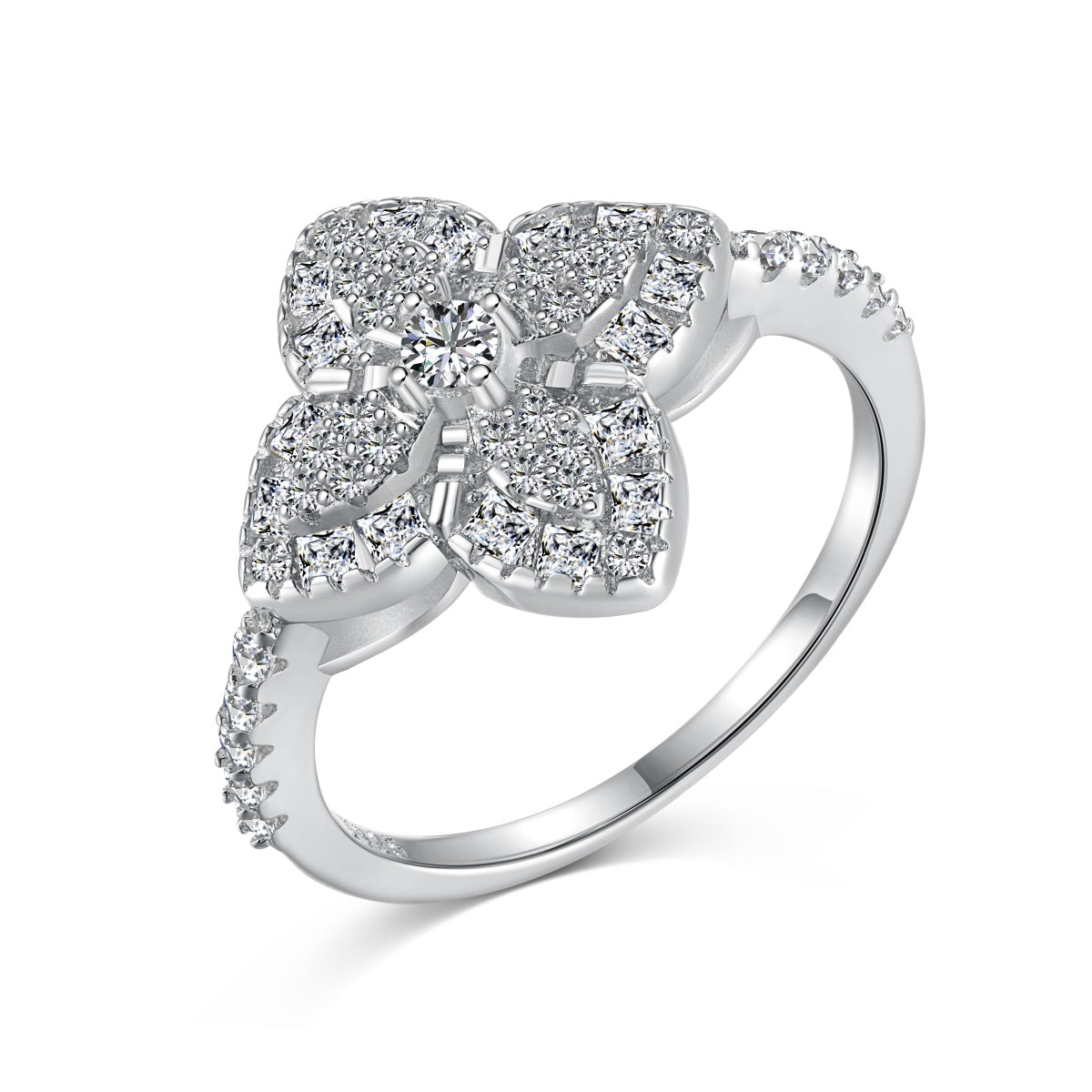 [CALIENTE] Anillo de banquete de lujo con forma de flor colorida