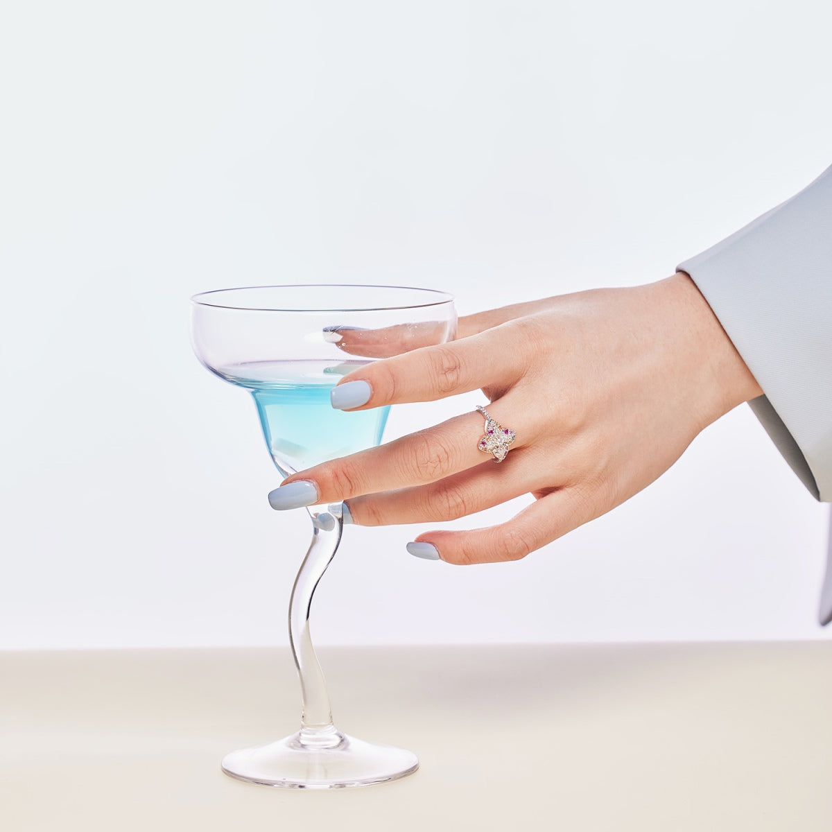 [CALIENTE] Anillo de banquete de lujo con forma de flor colorida