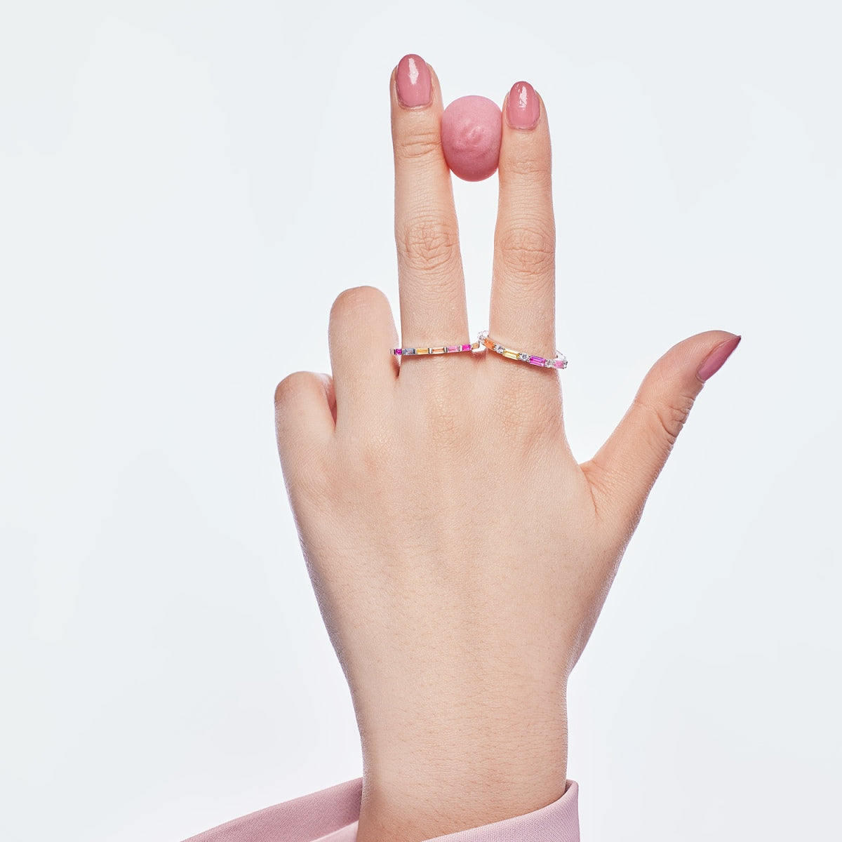 [CALIENTE] Exquisito anillo diario con corte esmeralda multicolor