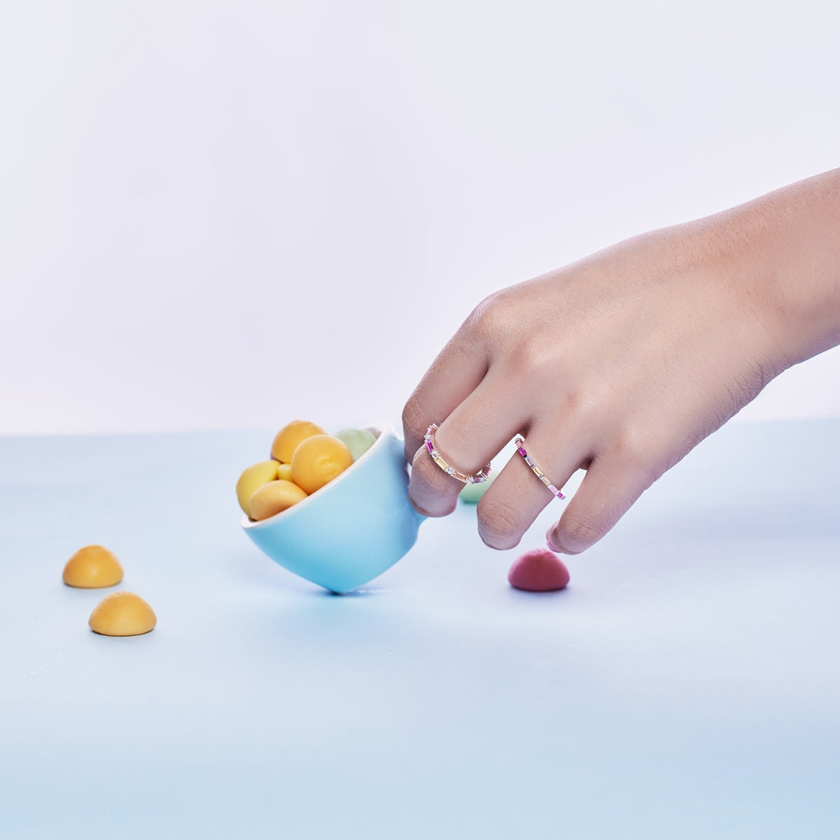 [CALIENTE] Exquisito anillo diario con corte esmeralda multicolor