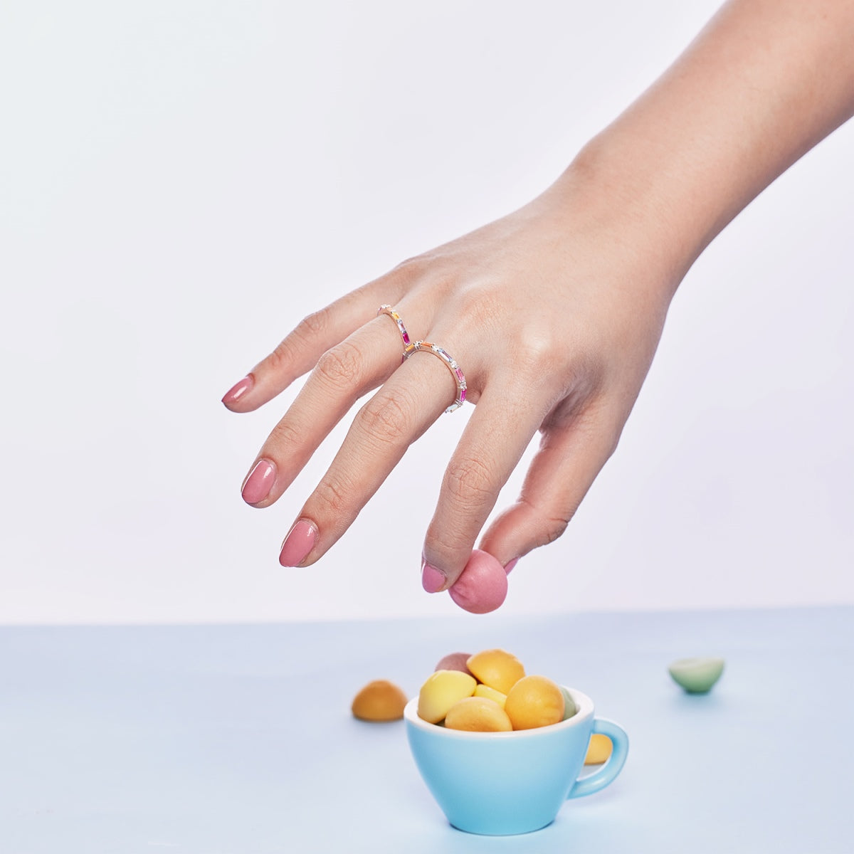 [CALIENTE] Exquisito anillo diario con corte esmeralda multicolor