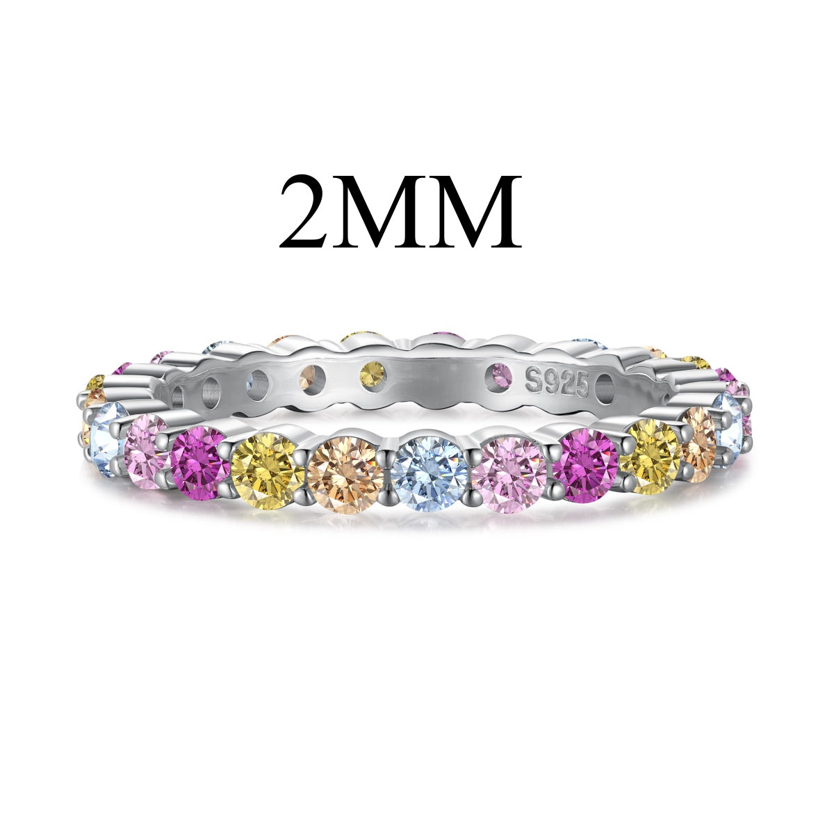 [CALIENTE] Elegante anillo diario de corte redondo vívido