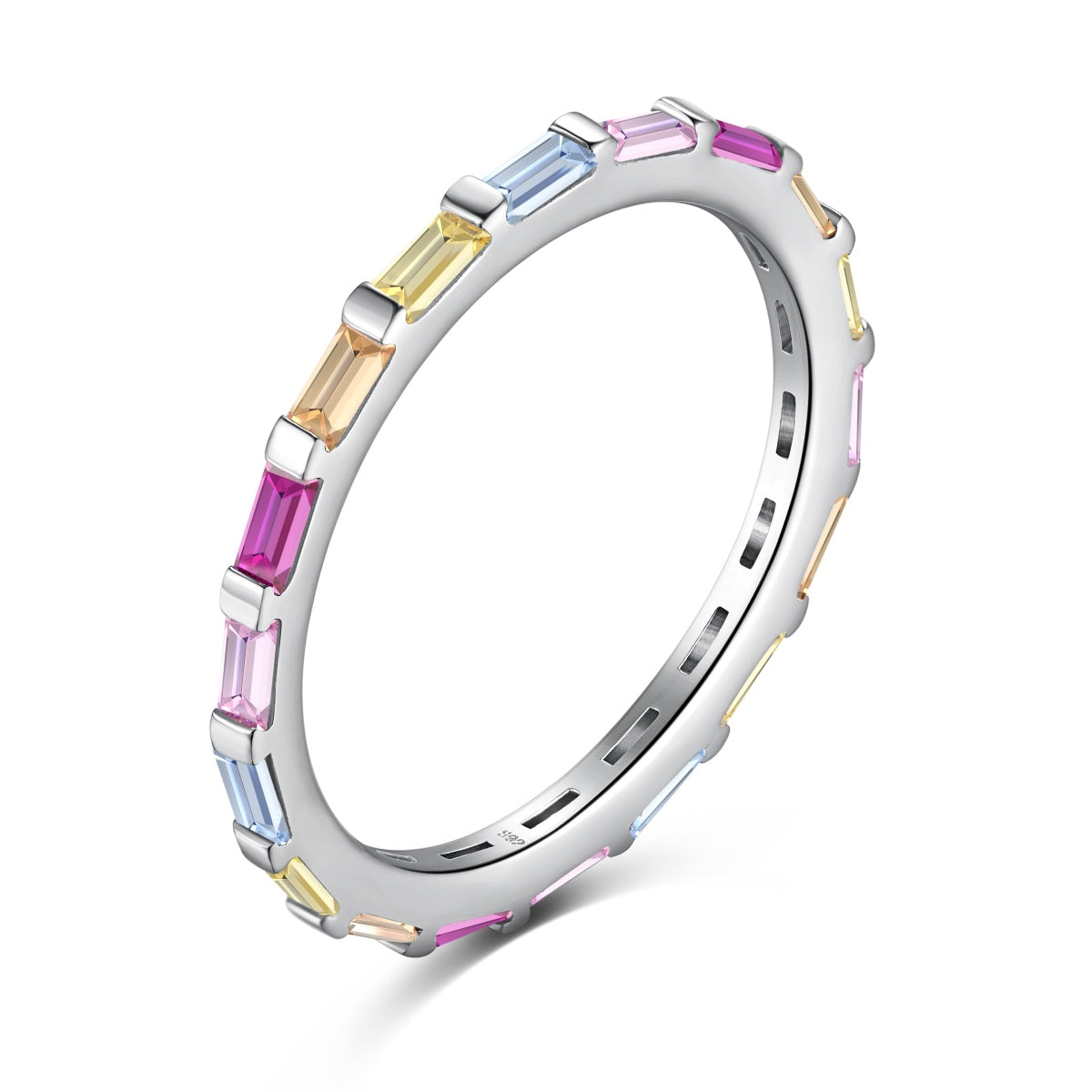[CALIENTE] Exquisito anillo diario con corte esmeralda multicolor