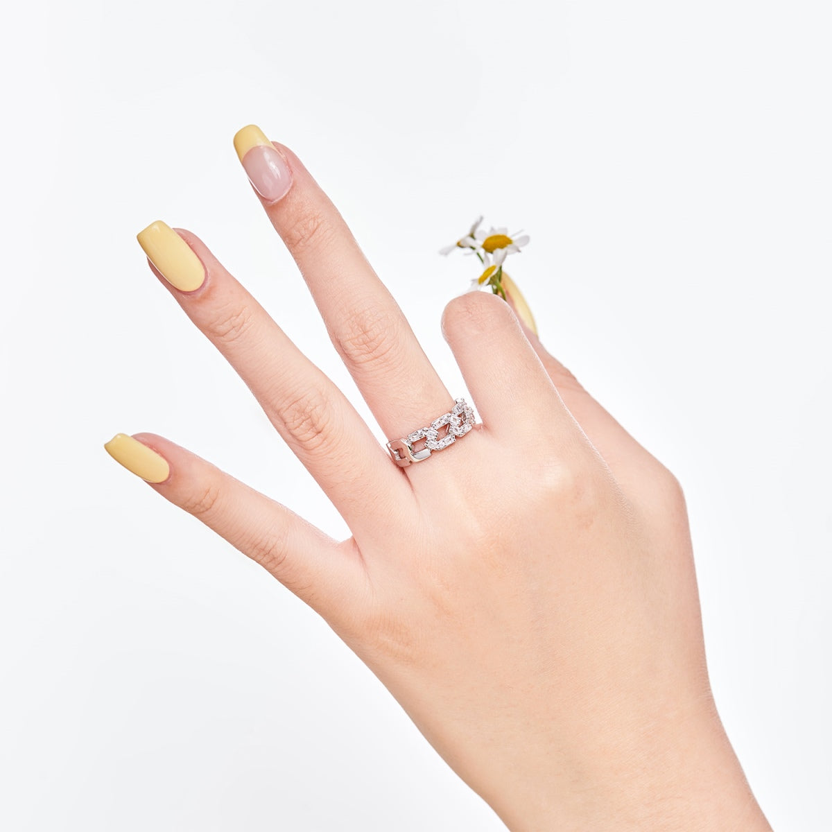 [HOT]Anillo diario brillante y vibrante con corte esmeralda