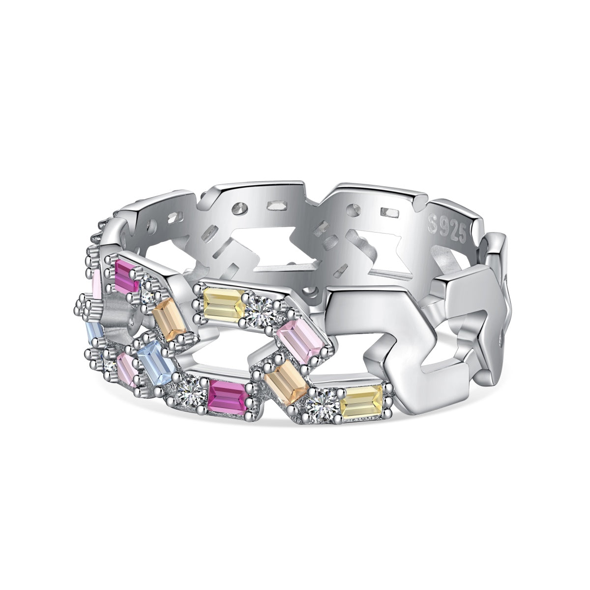 [HOT]Anillo diario brillante y vibrante con corte esmeralda