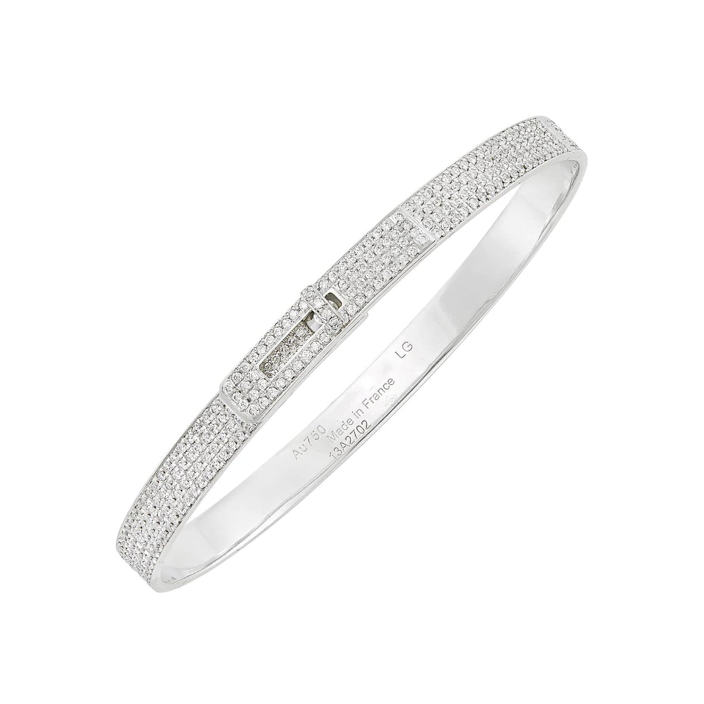 LUXEIFY HM KELLY BRACELET IN SILVER AND FULL PAVE DIAMOND