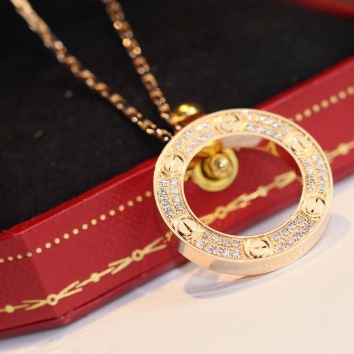 LUXEIFY LOVE NECKLACE ADJUSTABLE ROSE GOLD