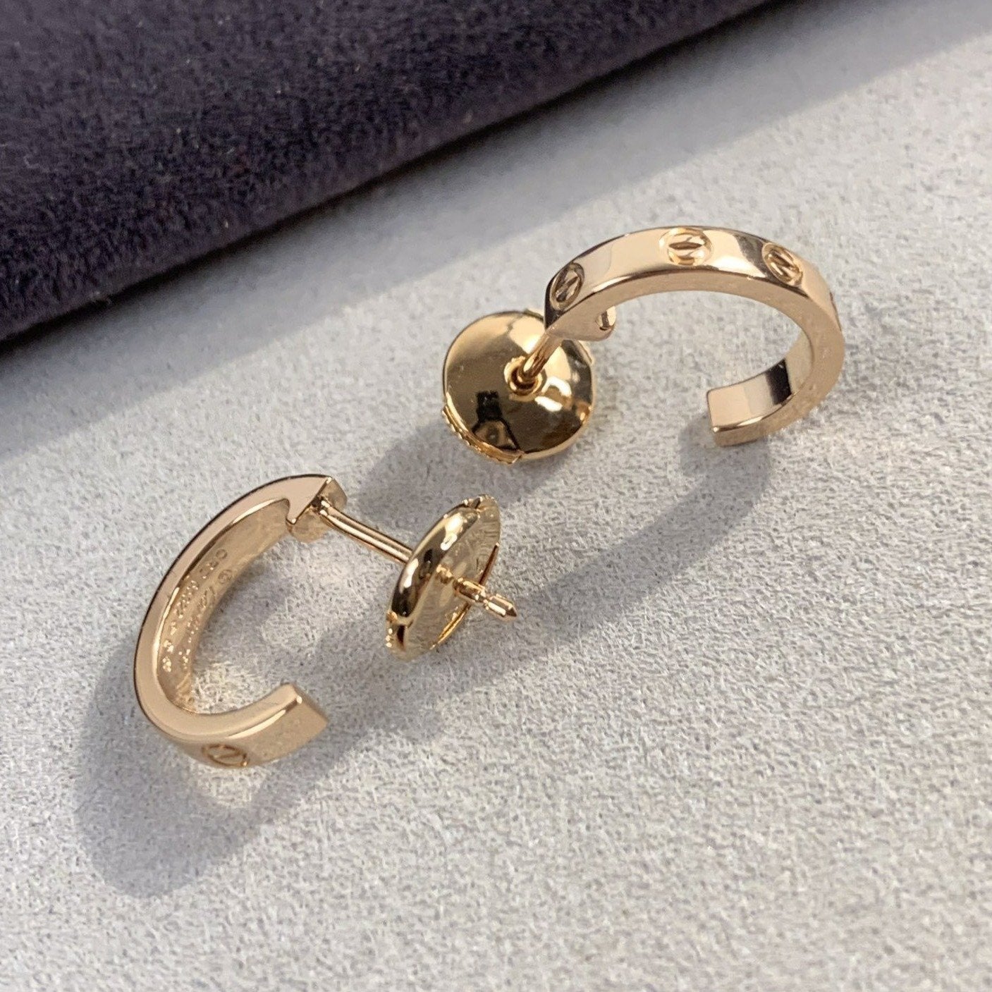LUXEIFY LOVE EARRINGS 2.65MM PINK GOLD