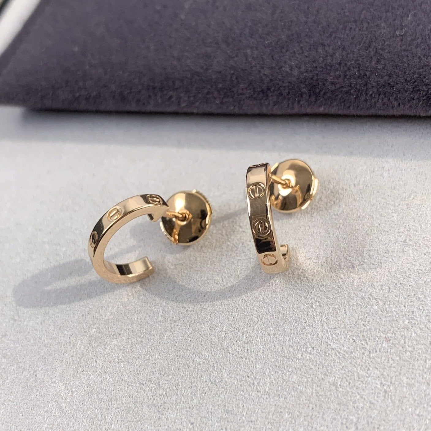LUXEIFY LOVE EARRINGS 2.65MM PINK GOLD