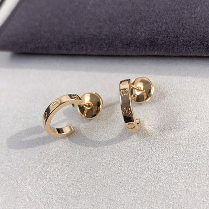 LUXEIFY LOVE EARRINGS 2.65MM PINK GOLD