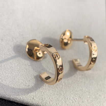 LUXEIFY LOVE EARRINGS 2.65MM PINK GOLD