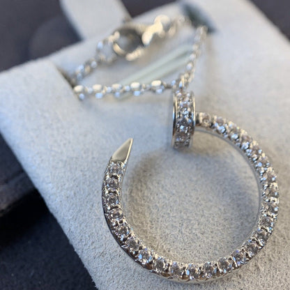 LUXEIFY JUSTE NECKLACE SILVER DIAMONDS