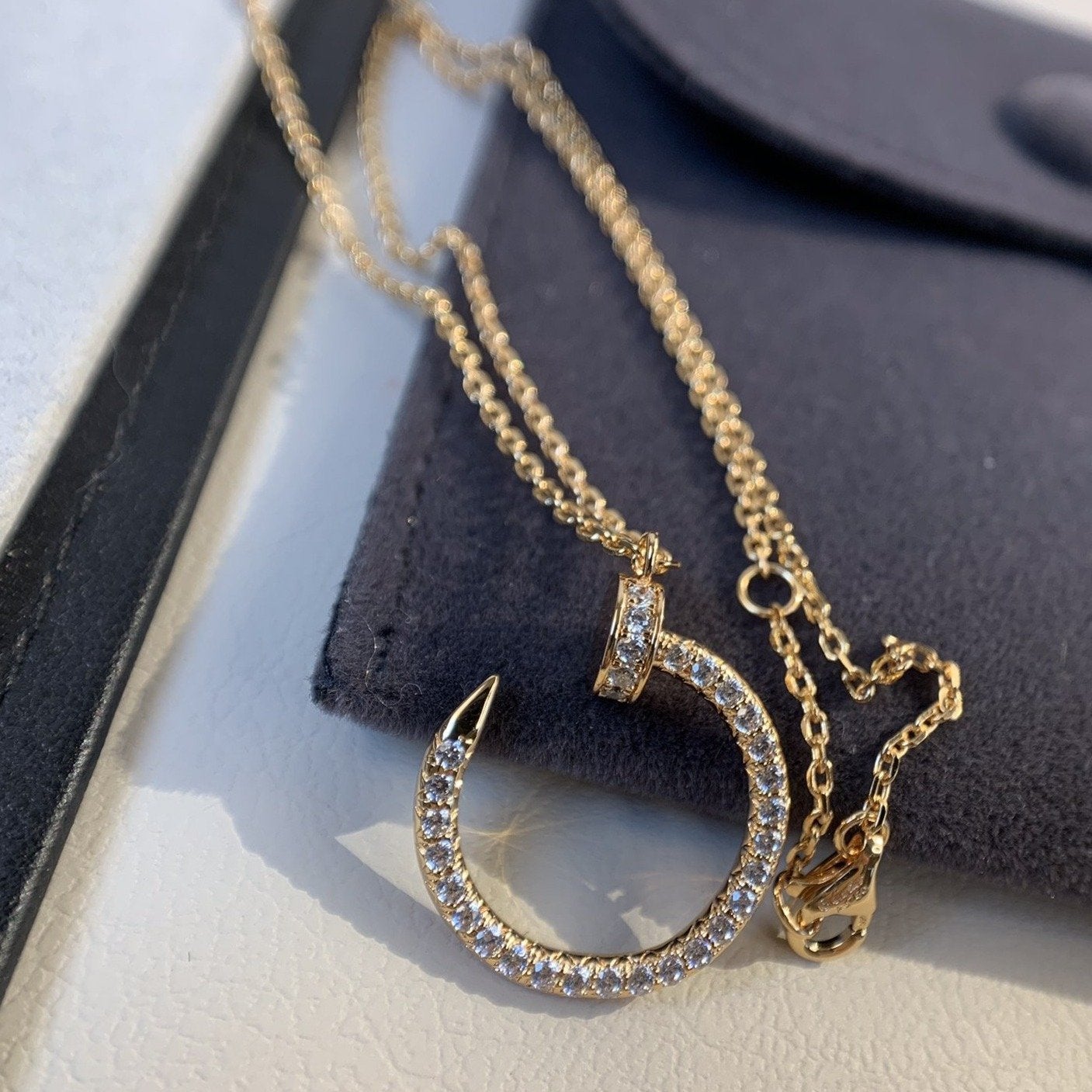 LUXEIFY JUSTE NECKLACE PINK GOLD DIAMONDS