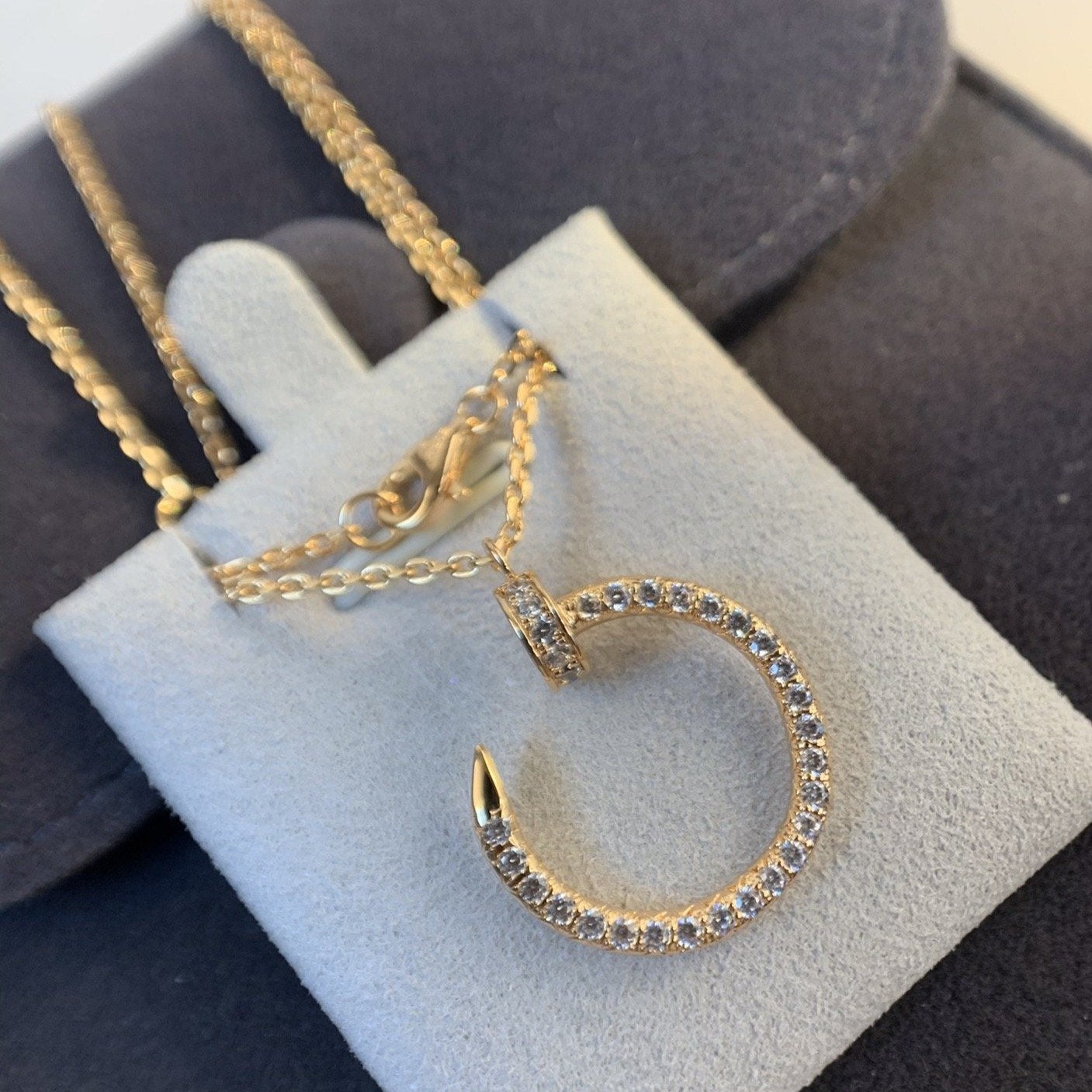 LUXEIFY JUSTE NECKLACE PINK GOLD DIAMONDS