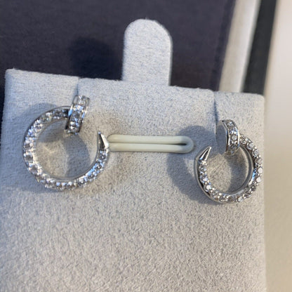 LUXEIFY JUSTE EARRINGS SILVER DIAMONDS