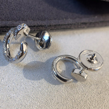 LUXEIFY JUSTE EARRINGS SILVER DIAMONDS