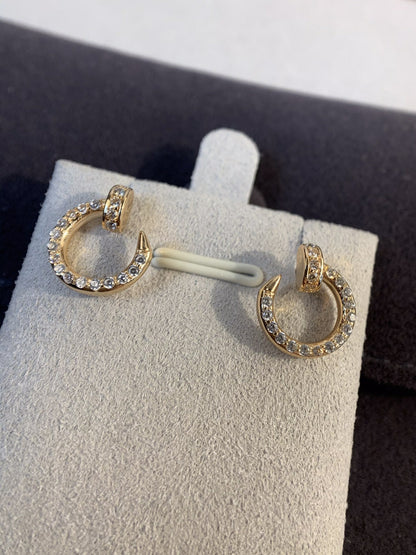 LUXEIFY JUSTE EARRINGS GOLD DIAMONDS