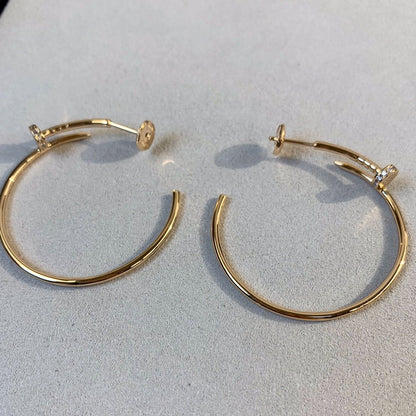 LUXEIFY JUSTE EARRINGS GOLD DIAMONDS 1.8MM