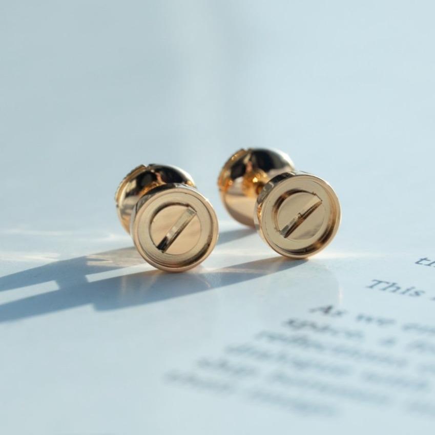 LUXEIFY LOVE EARRINGS PINK GOLD 10MM
