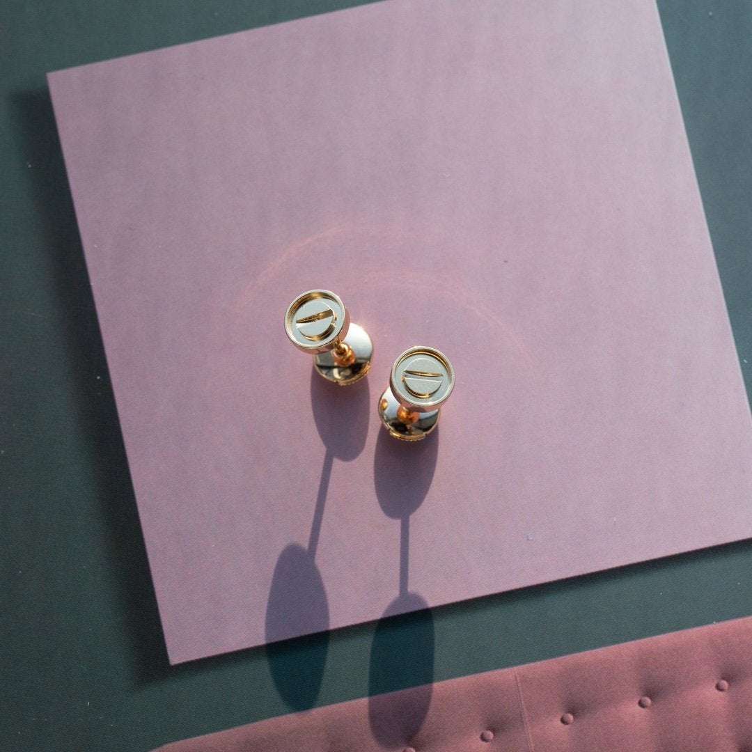 LUXEIFY LOVE EARRINGS PINK GOLD 10MM