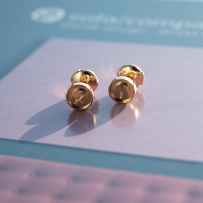 LUXEIFY LOVE EARRINGS PINK GOLD 10MM