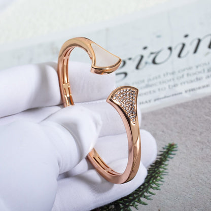 LUXEIFY DREAM BRACELET OPEN PINK GOLD MOP DIAMOND