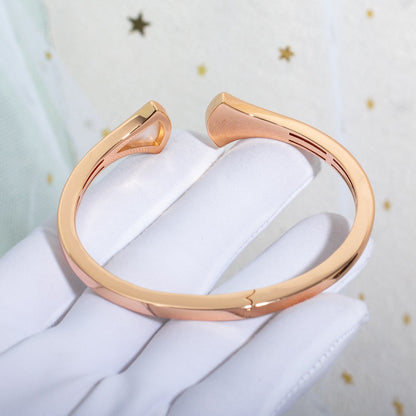 LUXEIFY DREAM BRACELET OPEN PINK GOLD MOP DIAMOND