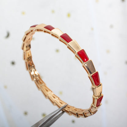 LUXEIFY SERPENTI BRACELET PINK GOLD RUBELLITE