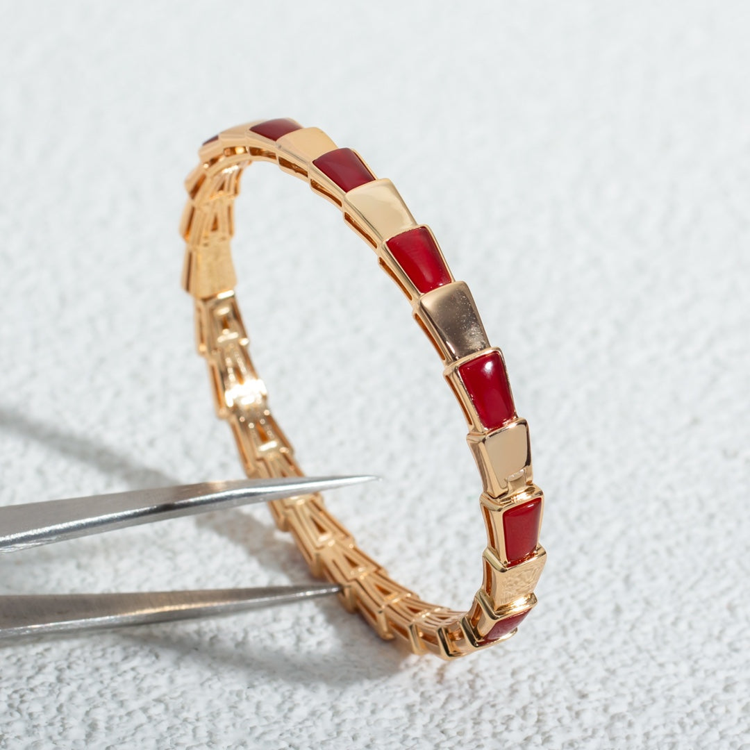 LUXEIFY SERPENTI BRACELET PINK GOLD RUBELLITE