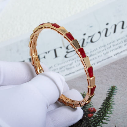 LUXEIFY SERPENTI BRACELET PINK GOLD RUBELLITE