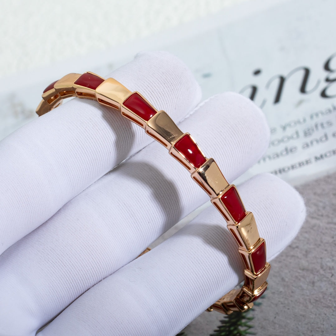 LUXEIFY SERPENTI BRACELET PINK GOLD RUBELLITE