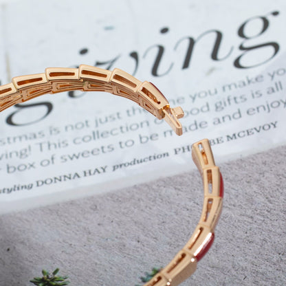 LUXEIFY SERPENTI BRACELET PINK GOLD RUBELLITE