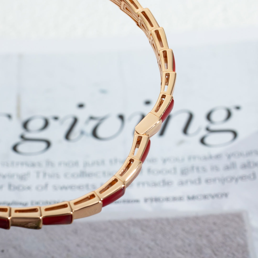 LUXEIFY SERPENTI BRACELET PINK GOLD RUBELLITE