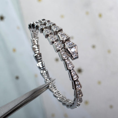 LUXEIFY SERPENTI BRACELET 6MM SILVER DIAMOND